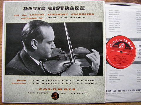 BRUCH / PROKOFIEV: VIOLIN CONCERTOS Nos. 1 / DAVID OISTRAKH / LSO / LOVRO VON MATACIC 33CX 1268