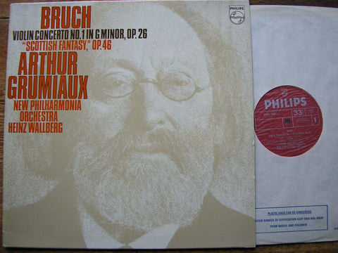 BRUCH: VIOLIN CONCERTO No.1 / SCOTTISH FANTASY ARTHUR GRUMIAUX / NPO / HEINZ WALLBERG 6500 780