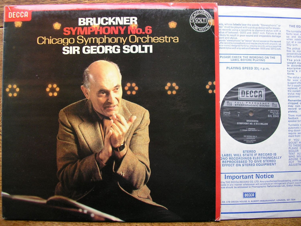 BRUCKNER: SYMPHONY No. 6 GEORG SOLTI / CHICAGO SYMPHONY ORCHESTRA