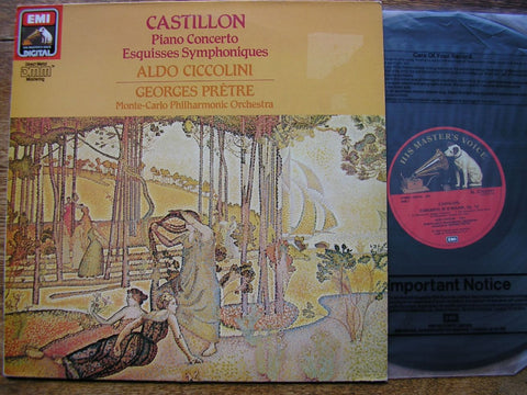 CASTILLON: PIANO CONCERTO / ESQUISSES SYMPHONIQUES ALDO CICCOLINI / MCPO / GEORGES PRETRE EL 270334