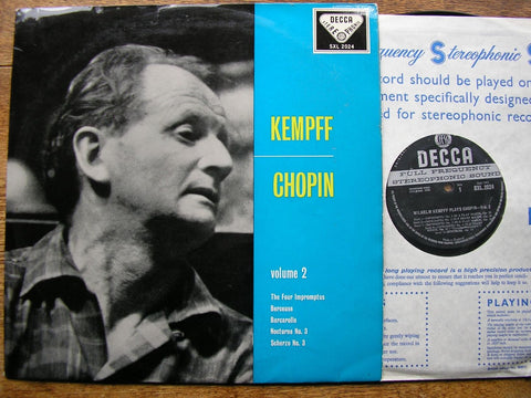 CHOPIN: FOUR IMPROMPTUS / BERCEUSE / BARCAROLLE / NOCTURNE / SCHERZO WILHELM KEMPFF SXL 2024