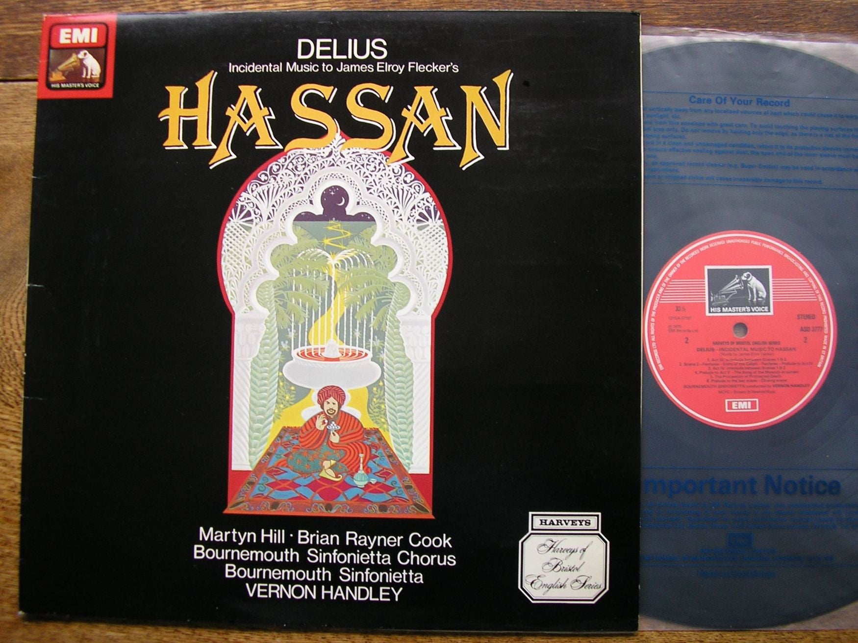 Cook Rayner DELIUS: HASSAN MARTYN HILL / BRYAN RAYNER COOK / BOURNEMOUTH SINFONIET ...