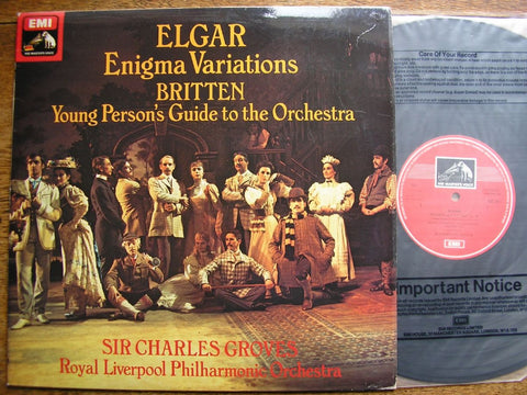 ELGAR: ENIGMA VARIATIONS / BRITTEN: YOUNG PERSON'S GUIDE  ROYAL LIVERPOOL PHILHARMONIC / SIR CHARLES GROVES    ASD 3417