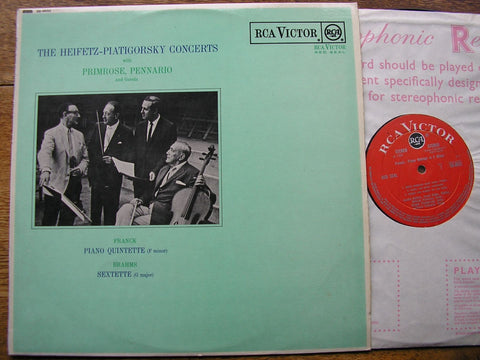 FRANCK: PIANO QUINTET / BRAHMS: SEXTET HEIFETZ / PITIGORSKY / PRIMROSE / PENNARIO SB 6652