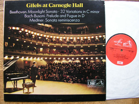 GILELS AT CARNEGIE HALL: BEETHOVEN / BACH / MEDTNER EMIL GILELS ASD 2544