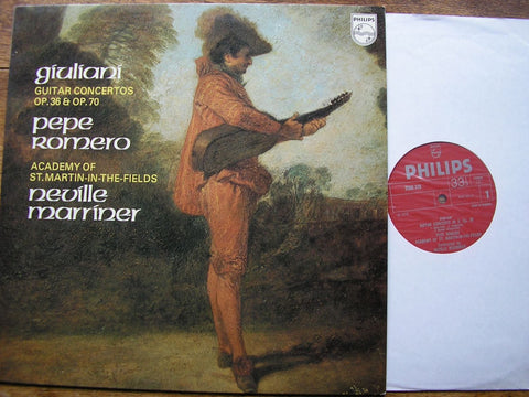 GIULIANI: GUITAR CONCERTOS Op. 36 & Op. 70 PEPE ROMERO / ASMIF / MARRINER 9500 320