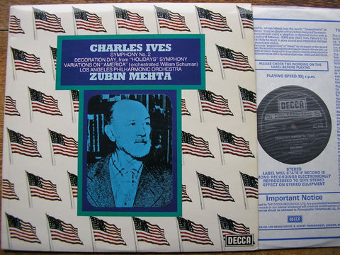 IVES: SYMPHONY No. 2 / DECORATION DAY / VARIATIONS MEHTA / LAPO SXL 6753