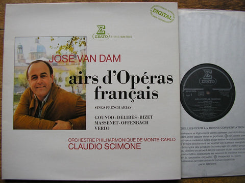 JOSE VAN DAM SINGS FRENCH OPERA ARIAS: VERDI / GOUNOD / DELIBES / MASSENET  / BIZET VAN DAM / MCPO / SCIMONE NUM 75023