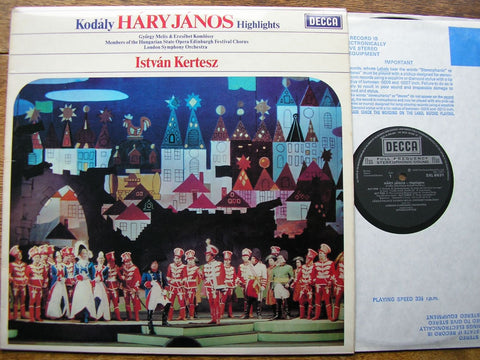 KODALY: HARY JANOS (Highlights) SOLOISTS / HUNGARIAN STATE OPERA / ISTVAN KERTESZ SXL 6631