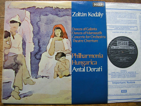 KODALY: ORCHESTRAL WORKS Volume 1 ANTAL DORATI / PHILHARMONIA HUNGARICA SXL 6712