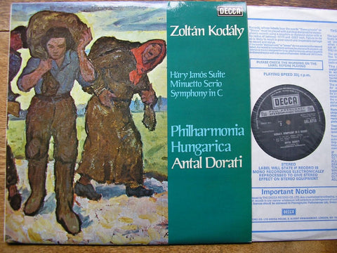 KODALY: ORCHESTRAL WORKS Volume 2 ANTAL DORATI / PHILHARMONIA HUNGARICA SXL 6713