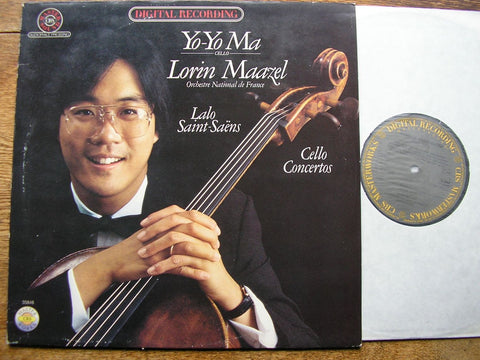 LALO / SAINT-SAENS: CELLO CONCERTOS YO-YO MA / FNO / LORIN MAAZEL CBS 35848