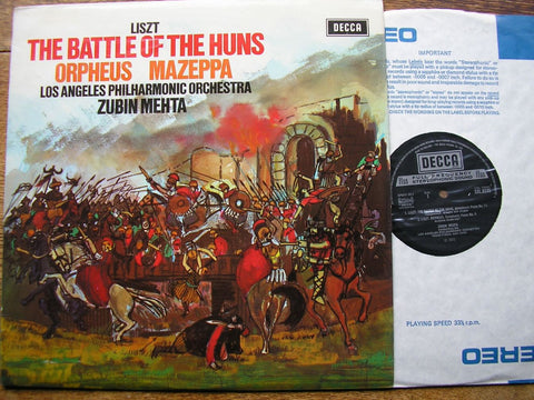 LISZT: MAZEPPA / BATTLE OF THE HUNS     ZUBIN MEHTA / LOS ANGELES PHILHARMONIC ORCHESTRA   SXL 6535