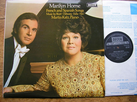 MARILYN HORNE SINGS FRENCH & SPANISH SONGS: BIZET / DEBUSSY / FALLA / NIN HORNE / KATZ SXL 6577