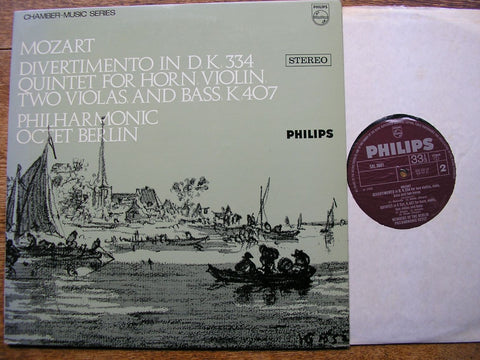 MOZART: DIVERTIMENTO K334 / QUINTET K407 BERLIN PHILHARMONIC OCTET SAL 3691