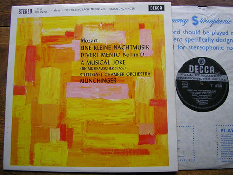 MOZART: EINE KLEINE NACHTMUSIK / DIVERTIMENTO K 136 KARL MUNCHINGER / SCO SXL 2270