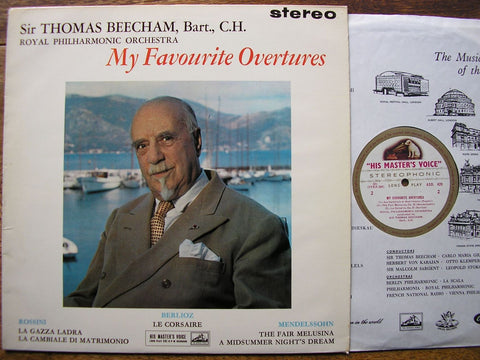 MY FAVOURITE OVERTURES: BERLIOZ / ROSSINI / MENDELSSOHN SIR THOMAS BEECHAM / ROYAL PHILHARMONIC ORCHESTRA ASD 420