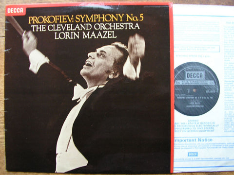 PROKOFIEV: SYMPHONY No. 5 LORIN MAAZEL / CLEVELAND SXL 6875