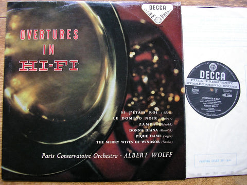 OVERTURES IN HI-FI: HEROLD / ADAM / AUBER / SUPPE / NICOLAI ALBERT WOLFF / PARIS CONSERVATOIRE SXL 2008