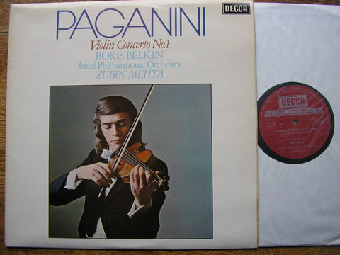 PAGANINI: VIOLIN CONCERTO No.1 BORIS BELKIN / ISRAEL PHILHARMONIC / MEHTA SXL 6798