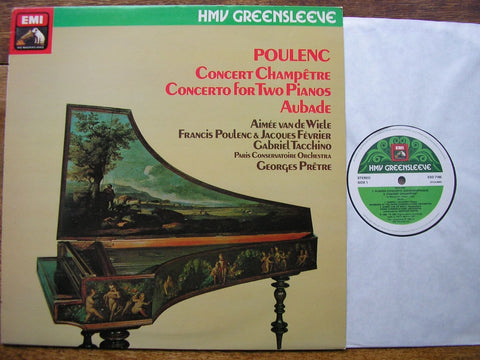 POULENC: CONCERT CHAMPETRE / CONCERTO FOR 2 PIANOS / AUBADE SOLOISTS / PARIS CONSERVATOIRE / PRETRE ESD 7165