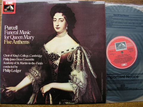 PURCELL: FUNERAL MUSIC FOR QUEEN MARY / FIVE ANTHEMS PJBE / ASMIF / PHILIP LEDGER ASD 3316