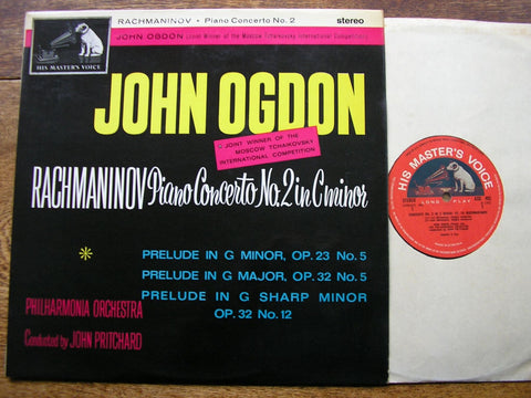 RACHMANINOV: PIANO CONCERTO No. 2 / THREE PRELUDES JOHN OGDON / PHILHARMONIA / JOHN PRITCHARD ASD 492