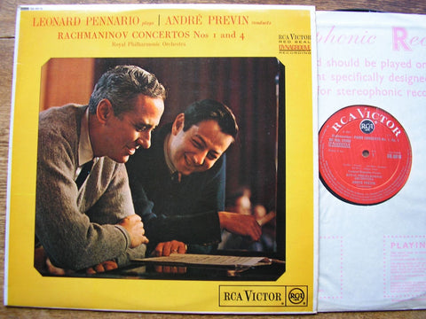 RACHMANINOV: PIANO CONCERTOS Nos. 1 & 4 LEONARD PENNARIO / RPO / ANDRE PREVIN SB 6618