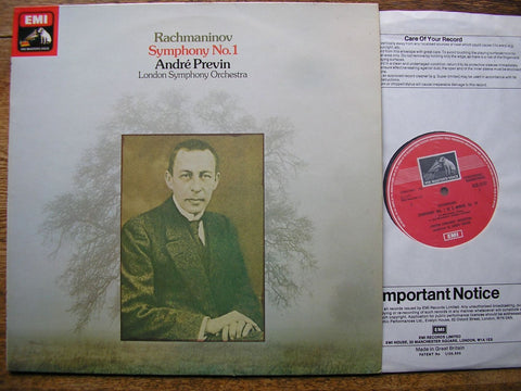 RACHMANINOV: SYMPHONY NO. 1 ANDRE PREVIN / LSO ASD 3137