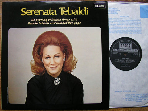 RENATA TEBALDI SINGS ITALIAN SONGS: TOSTI / BELLINI / MERCADANTE / RICCI / PUCCINI TEBALDI / BONYNGE SXL 6579