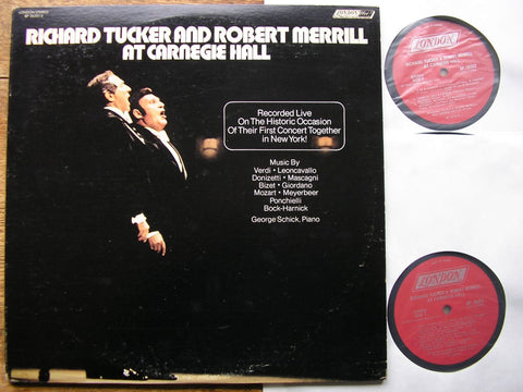 RICHARD TUCKER & ROBERT MERRILL AT CARNEGIE HALL: ARIAS / SONGS / DUETS LONDON BP 26351 - 2