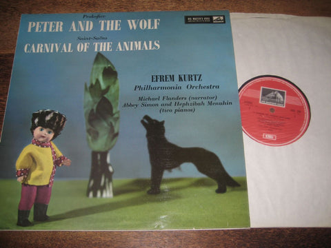 SAINT-SAENS: CARNIVAL OF THE ANIMALS / PROKOFIEV: PETER & THE WOLF EFREM KURTZ / PHILHARMONIA ASD 299