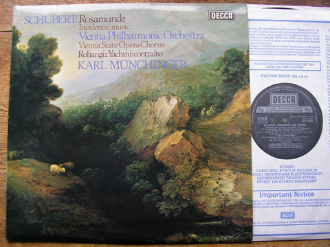 SCHUBERT: ROSAMUNDE   KARL MUNCHINGER / VIENNA PHILHARMONIC  SXL 6748