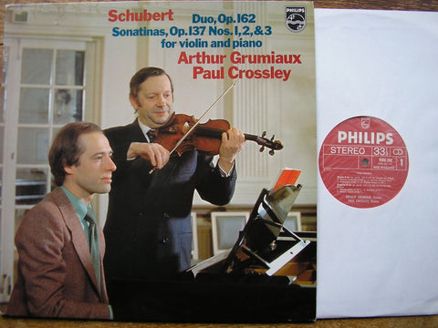 SCHUBERT: SONATINAS Op.137 Nos 1 / 2 / 3 & DUO Op.162 ARTHUR GRUMIAUX / PAUL CROSSLEY 9500 394