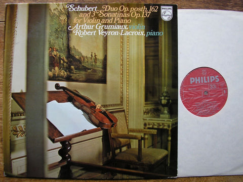 SCHUBERT: THREE SONATINAS Op.137 / DUO Op.162 ARTHUR GRUMIAUX / VEYRON-LACROIX 6500 341