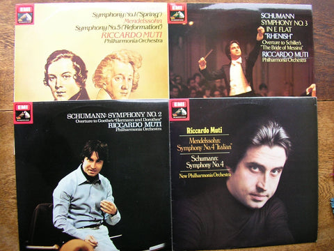 SCHUMANN: THE FOUR SYMPHONIES RICCARDO MUTI / PHILHARMONIA ASD 3365 / 3648 / 3696 / 3781