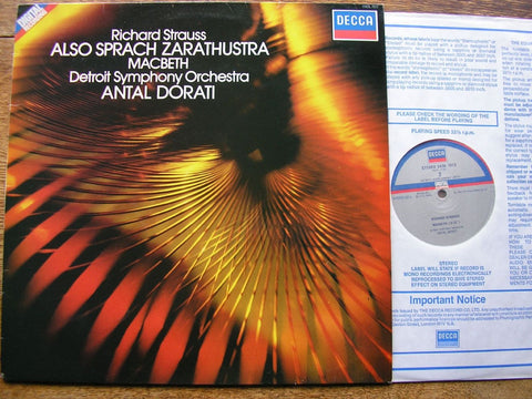 STRAUSS: ALSO SPRACH ZARATHUSTRA / MACBETH ANTAL DORATI / DETROIT SYMPHONY ORCHESTRA SXDL 7613