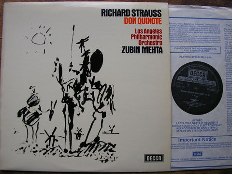 STRAUSS: DON QUIXOTE KURT REHER / JAN HLINKA / LAPO / ZUBIN MEHTA SXL 6634