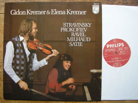 STRAVINSKY / MILHAUD / SATIE / PROKOFIEV / RAVEL: MUSIC FOR VIOLIN & PIANO GIDON KREMER / ELENA KREMER 9500 912