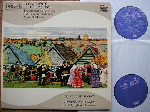 TCHAIKOVSKY: THE SEASONS Original Piano & Orchestral versions ALEXEI CHERKASSOV / SVETLANOV / USSRSO SXDW 3025