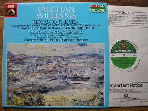 VAUGHAN  WILLIAMS: RIDERS TO THE SEA  / FOLK SONG ARRANGEMENTS SOLISTS / ONL / LMS / DAVIES / BISHOP ESD 1782991