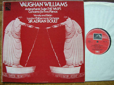 VAUGHAN WILLIAMS: THE WASPS / CONCERTO FOR TWO PIANOS VRONSKY & BABIN / LPO / SIR ADRIAN BOULT ASD 2914