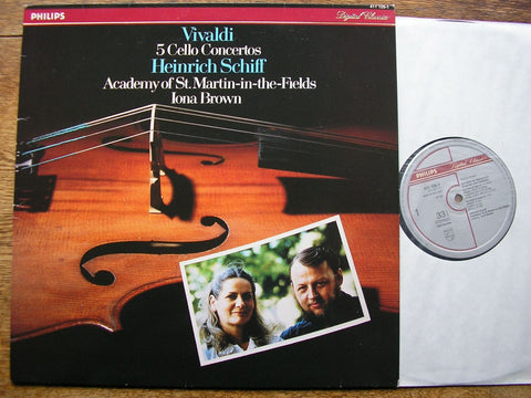 VIVALDI: 5 CELLO CONCERTOS HEINRICH SCHIFF / ASMF / IONA BROWN 411 126-1