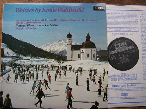 WALDTEUFEL: THE SKATERS WALTZ / ESPANA / POMONE / THE GRENADIERS DOUGLAS GAMLEY /  NATIONAL PHILHARMONIC SXL 6704